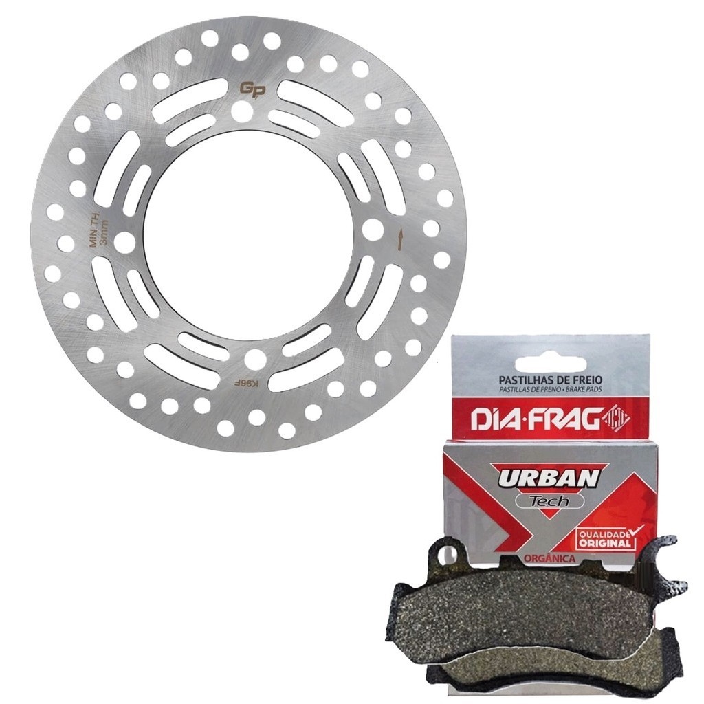 Disco de Freio Dianteiro Pcx 150 Combi Brake 2019 A 2022 + Pastilhas Diafrag