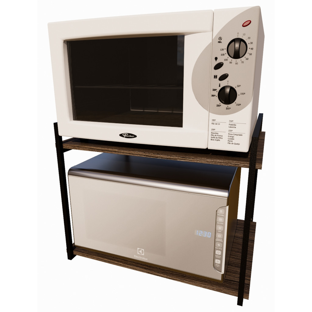 prateleira industrial forno eletrico microondas 45x60cm