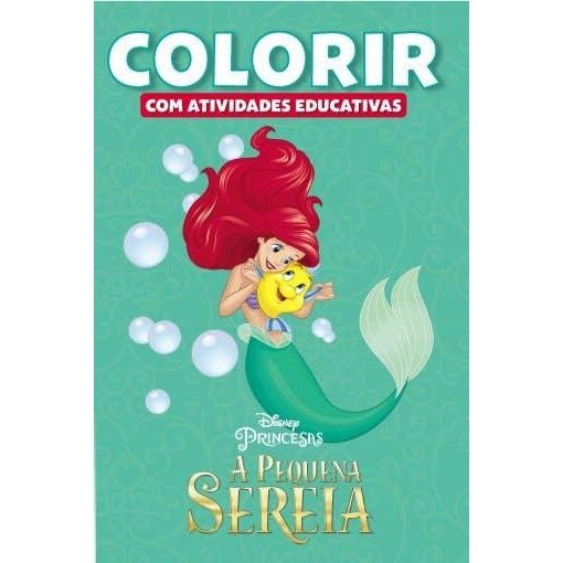 Colorir Atividades Educativas Disney - A Pequena Sereia em Oferta na Shopee
