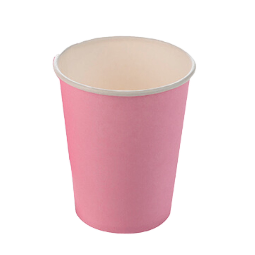 Copo Papel Tema 270ml Liso Rosa Bebê - 10 unid em Oferta na Shopee