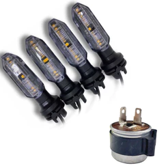 2X Pisca Led Cb Twister 250f com encaixe de coxim + Rele De Pisca universal 2 pinos Xre 300 Start
