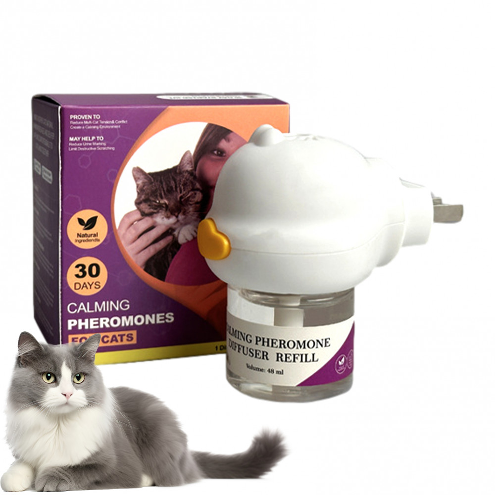 Difusor Calmante De Feromônio Para Gatos 48ml Plug-In Relaxantes Iniciar O Kit Aliviar Eficazmente Estresse Da Ansiedade Reduz A Luta E Arranhão em Oferta na Shopee