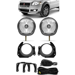 Kit Farol de Milha Fiat Strada Working 2012 2013 Botão Alternativo