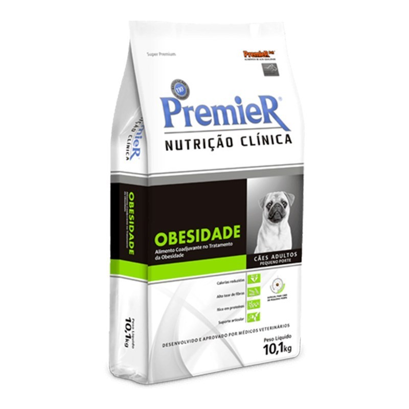Ração Premier Nutrição Clinica Obesidade Cães Adultos Pequeno Porte 10,1kg
