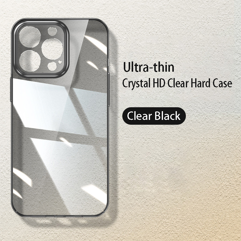 Capa Dura De Luxo Ultra Fina Transparente Para iPhone 15 13 12 11 Pro Max 14 Plus Crystal Clear Slim À Prova De Choque