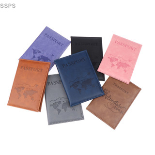 [SSPS] Capa De Couro Para Cartão Unissex Nova Moda Simples Passaporte Mundo Fino Porta-De Viagem Carteira Presente FAH em Oferta na Shopee