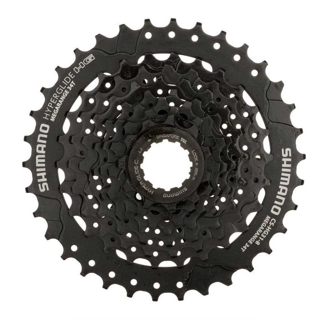 CASSETE 8V SHIMANO CS-HG31 11/34D - MEGARANGE - PRETO - Sports & Outdoors