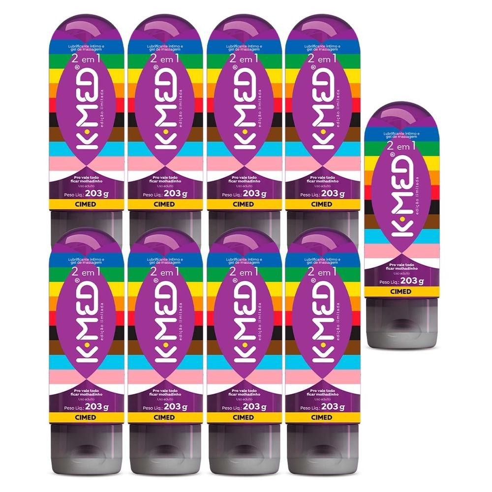 Kit c/9 und Lubrificante K-Med 2 em 1 Gel 203g LGBTQIA+ em Oferta na Shopee