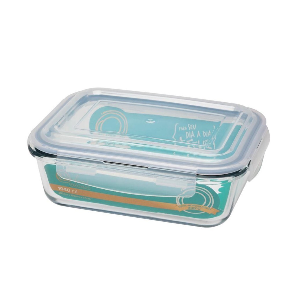 Pote Hermético De Vidro Retangular 1,04 L - Oxford