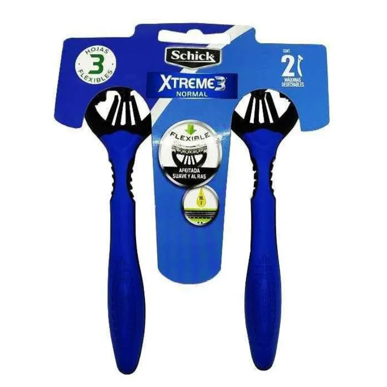 02 Un. Aparelho De Barbear Schick Xtreme 3 Normal