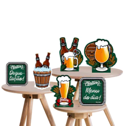 Kit Festa de Boteco 6 Display de Mesa Decoração Aniversario