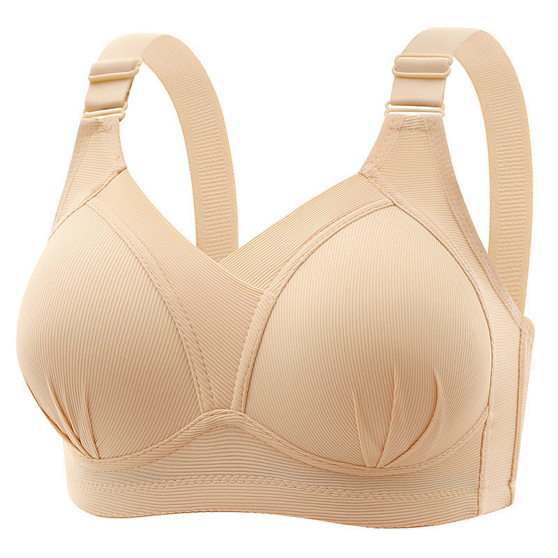 Novo Sutiã Fino Ajustável De Algodão Puro Mais Tamanho anti-Encolhimento Para Mães De Meia-Idade E Idosas , Sem Anel De Aço , sexy Confortável