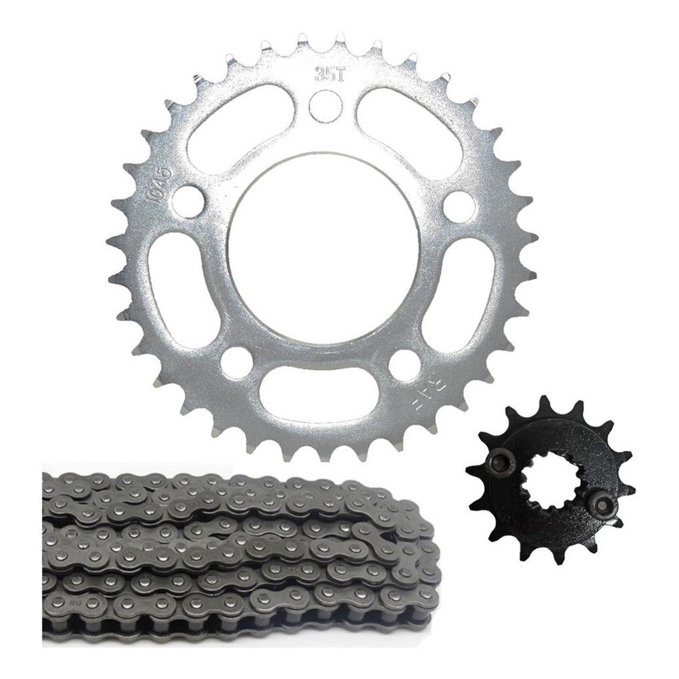 Kit Relacao Cb 300 Coroa Reduzida 35 Pinhao 14 Corrente Fina