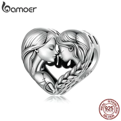 Bamoer 925 Sterling Sliver Charm Sisters Pingente Série De Acessórios Para Pulseira