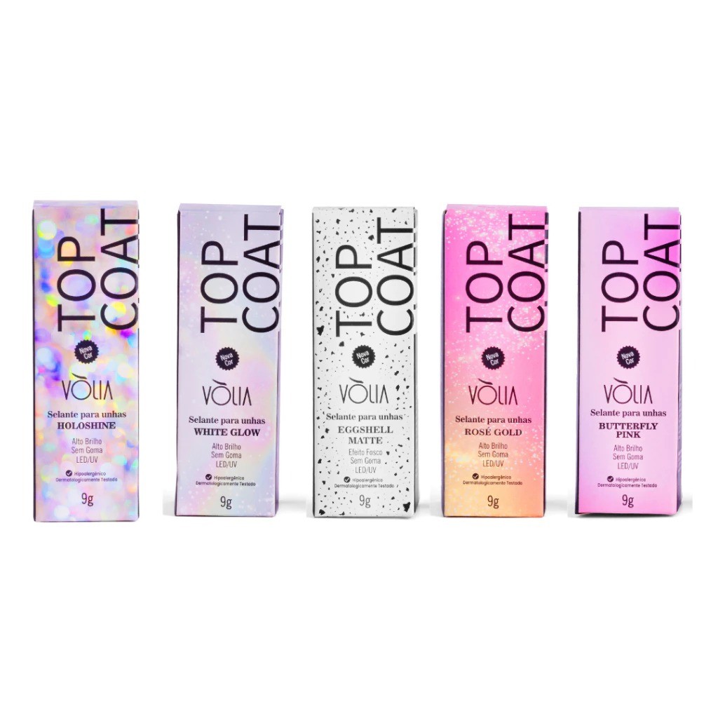 Top Coat Vólia 9g Selante Finalizador VÁRIOS LANÇAMENTOS a sua escolha