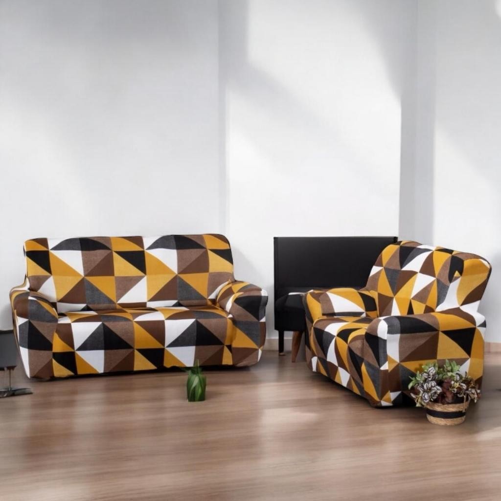 Capa de Sofá Coladinha Estampada - 3 e 2 Lugares em Malha Gel - Diversas Estampas
