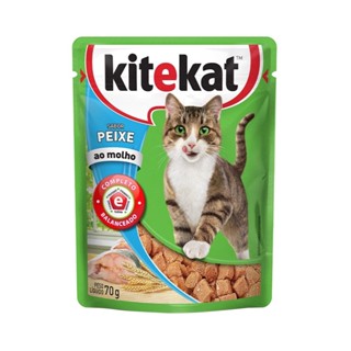Ração Kitekat Peixe Adulto 70g - Embalagem com 24 Unidades em Oferta na Shopee