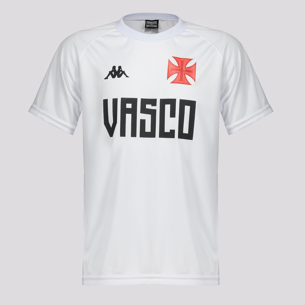 Camisa Kappa Vasco Supporter Type Juvenil Branca