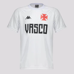 Camisa Kappa Vasco Supporter Type Juvenil Branca