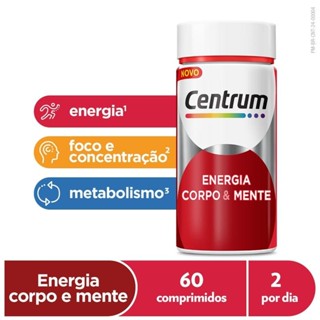Suplemento Alimentar Centrum Energia Corpo & Mente 60 Cápsulas Moles em Oferta na Shopee