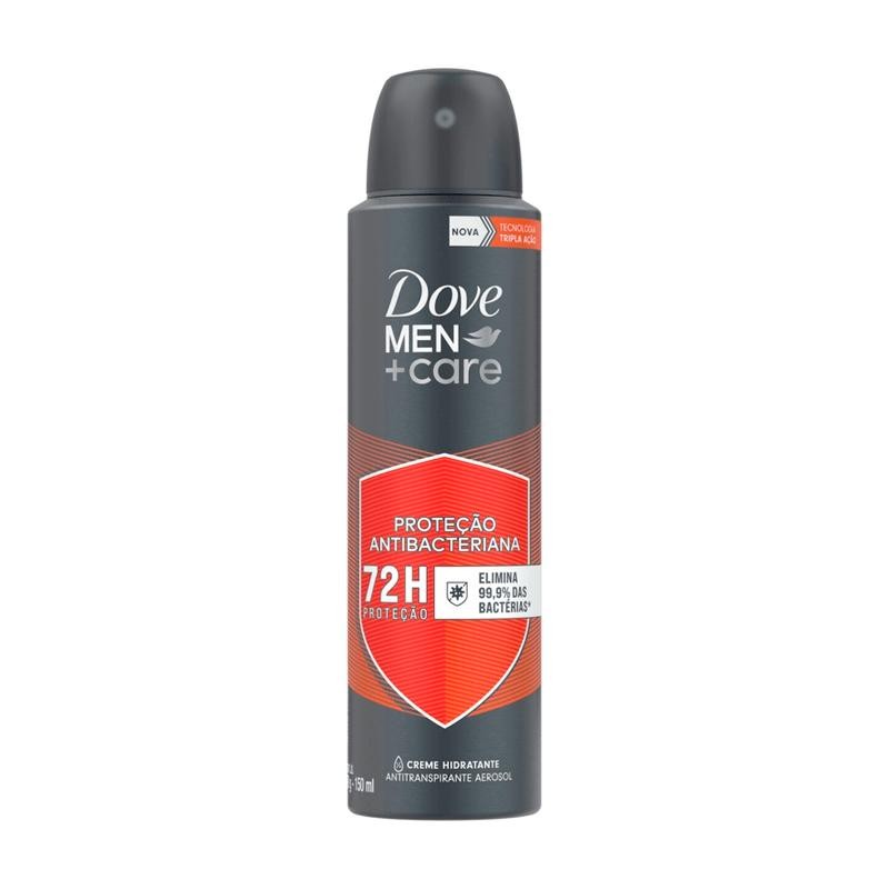 Desodorante Antitranspirante Aerosol Dove Men+Care Proteção Antibacteriana 72 Horas 150ml em Oferta na Shopee