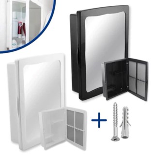Armário Completo para Banheiro com Armarinho, Espelho Embutido e para Sobrepor em Oferta na Shopee