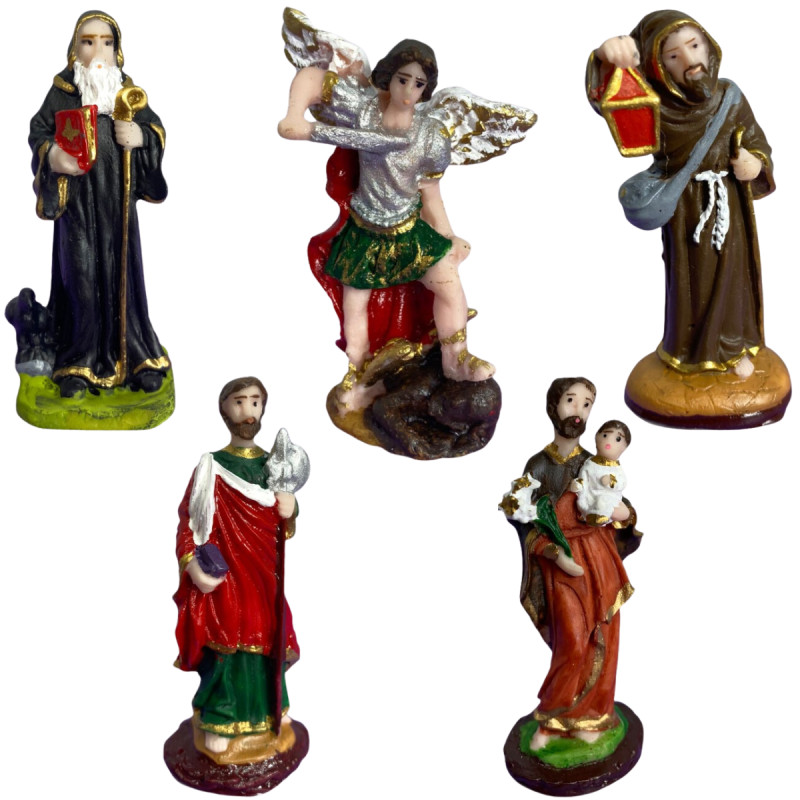 Escolha o seu Santo Católico em Resina 8 cm