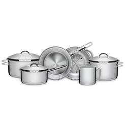 Jogo de Panelas Aço Inox Indução Fundo Triplo Solar 6 Peças - Tramontina