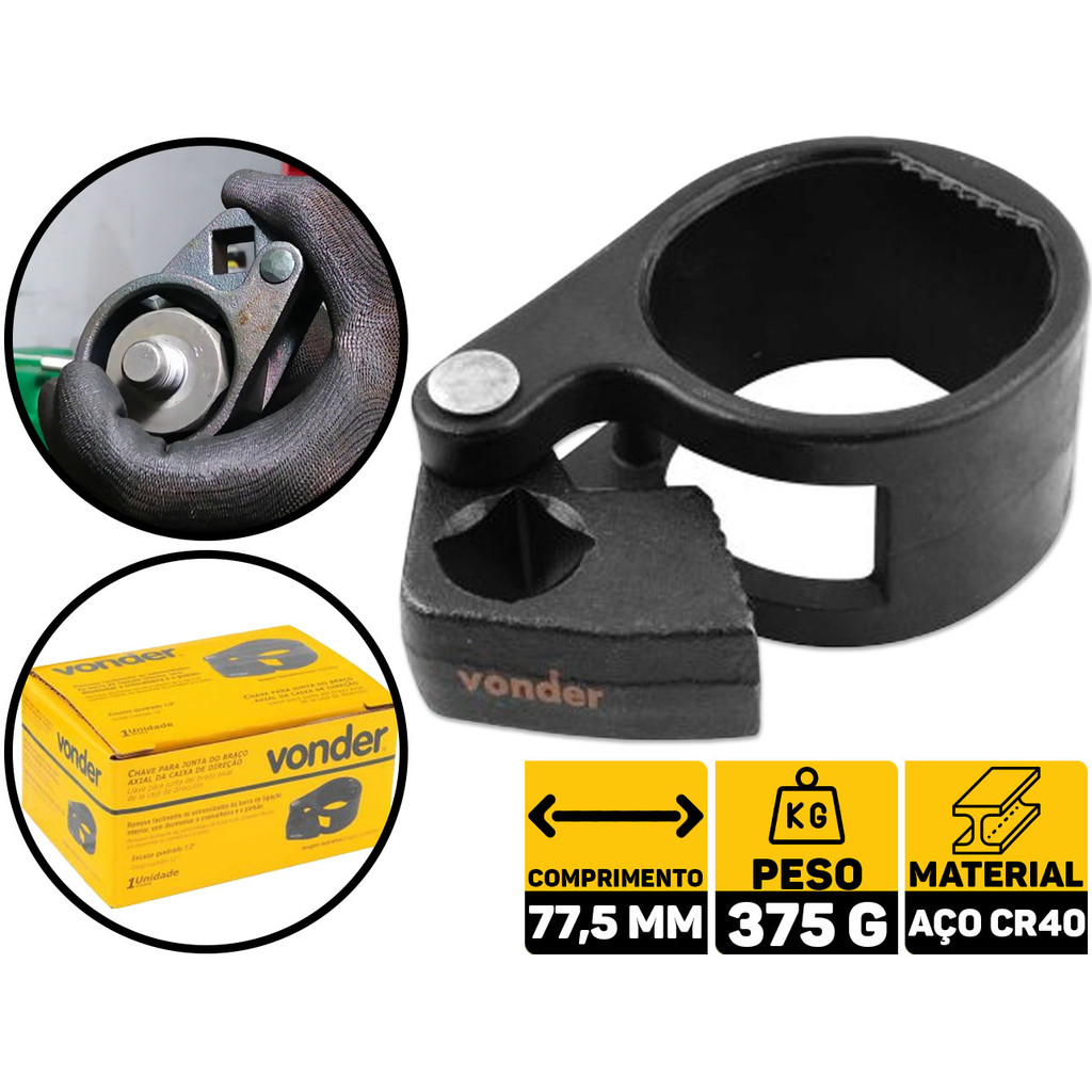 Chave Para Junta Do Braço Axial Da Caixa De Direção Vonder 6510274212 - Automobiles