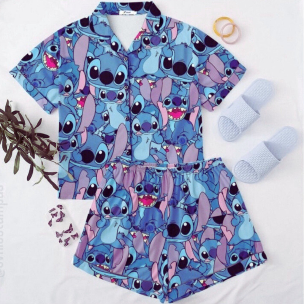 Pijama Americano Infantil Stitch Roupa de Dormir Personalizado em Oferta na Shopee