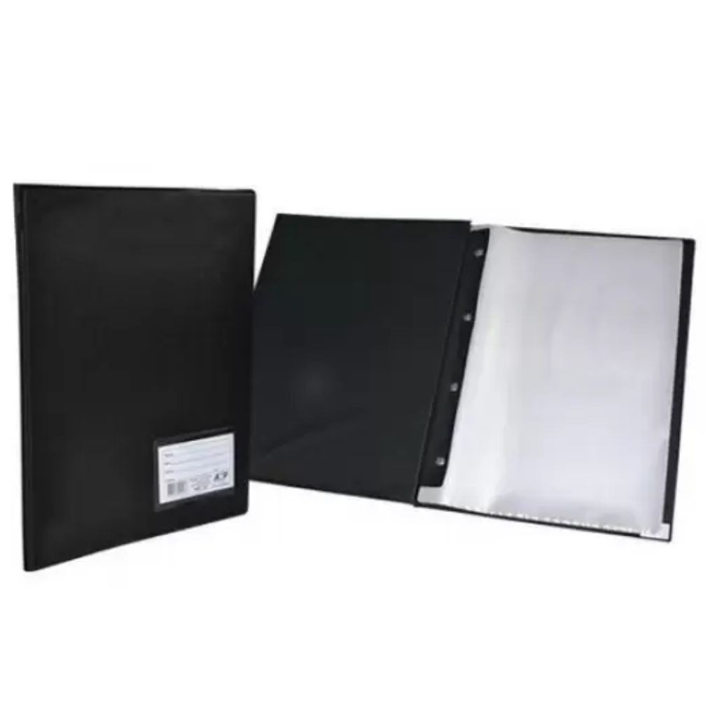 Pasta Catalogo 50 Envelopes Pp A3 C/ Visor Preta Acp