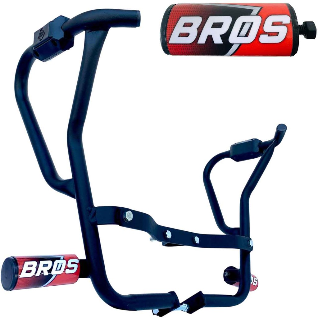 Bros 160 Modelo 2024 Protetor Carenagem Motor Tanque Vermelho Mata Cachorro com Pedal Slider Moto