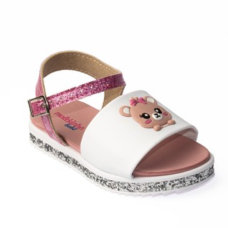 Sandália Molekinha Infantil Menina Ursinho Brilho 2724-116 em Oferta na Shopee