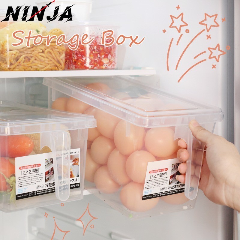 Caixa Organizadora De Geladeira Com Alça-Caixas De Armazenamento De Alimentos De Grande Capacidade-Recipiente De Preserv