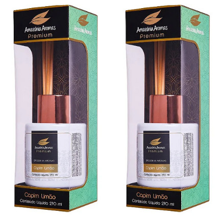 Kit 2 Difusor Premium Amazônia Aromas 270ml - ou caixa com 6 unidades - escolha a quantidade e a fragrância em Oferta na Shopee