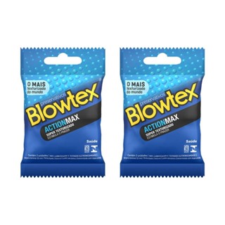 Kit 2 Pacotes Preservativo Blowtex ActionMax C/ 3 Unidades Cada em Oferta na Shopee