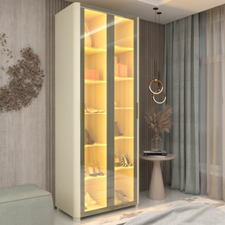 Sapateira 2 Portas Reflecta LED 100% MDF Off White - Gelius em Oferta na Shopee