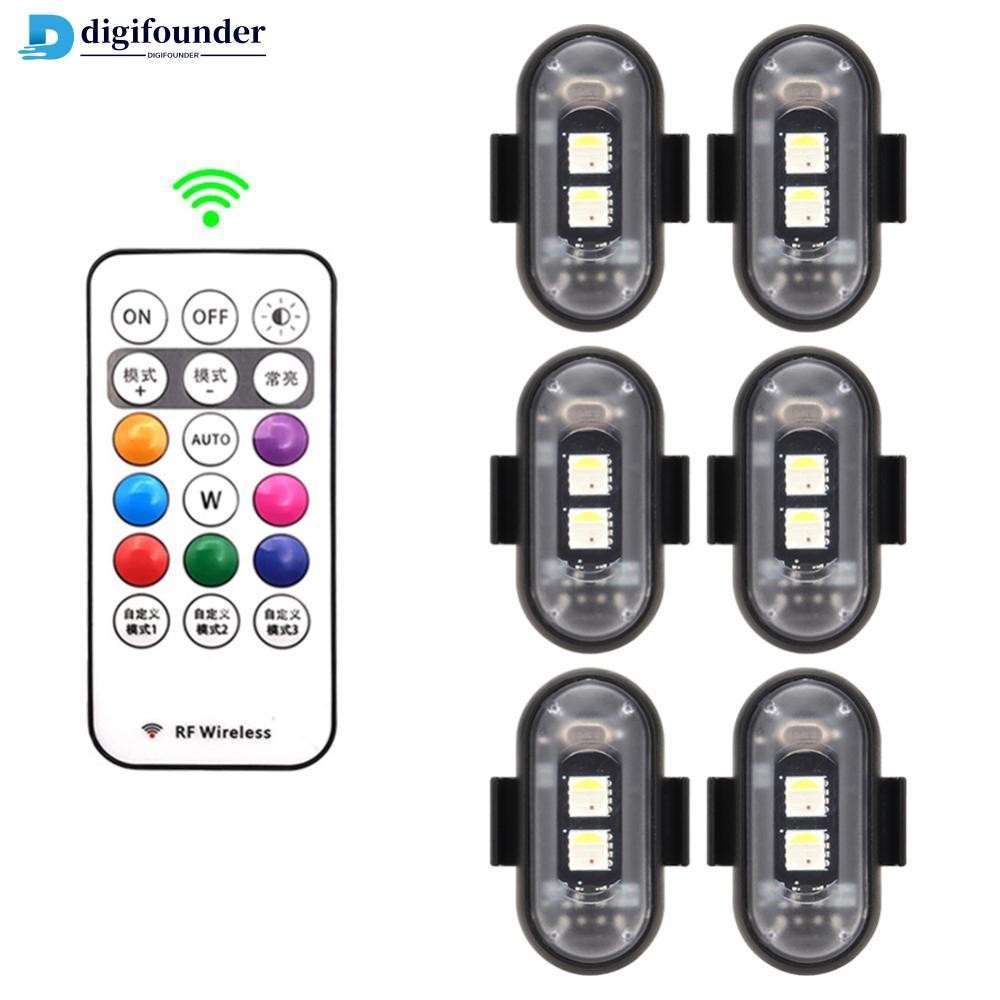 Codefgf-Universal Motocicleta RGB LED Luzes Estroboscópicas Com Controlador Luz De Sinal Flash Posição Sem Fio De Advert em Oferta na Shopee