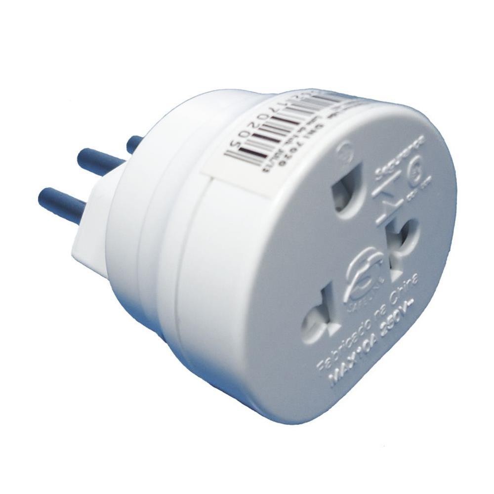 Adaptador Universal 3 Pinos (2P+T) com Bloqueador de Proteção - DNI 7020 - Mobile & Gadgets