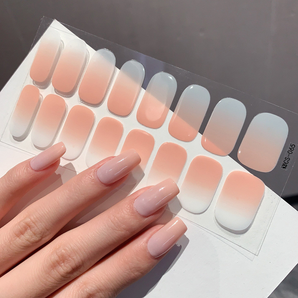 Produtos De Unhas De Bricolagem Autocolantes Design Autocolante Puro Cor Wraps Manicure Decalque Tiras De Conjunto De
