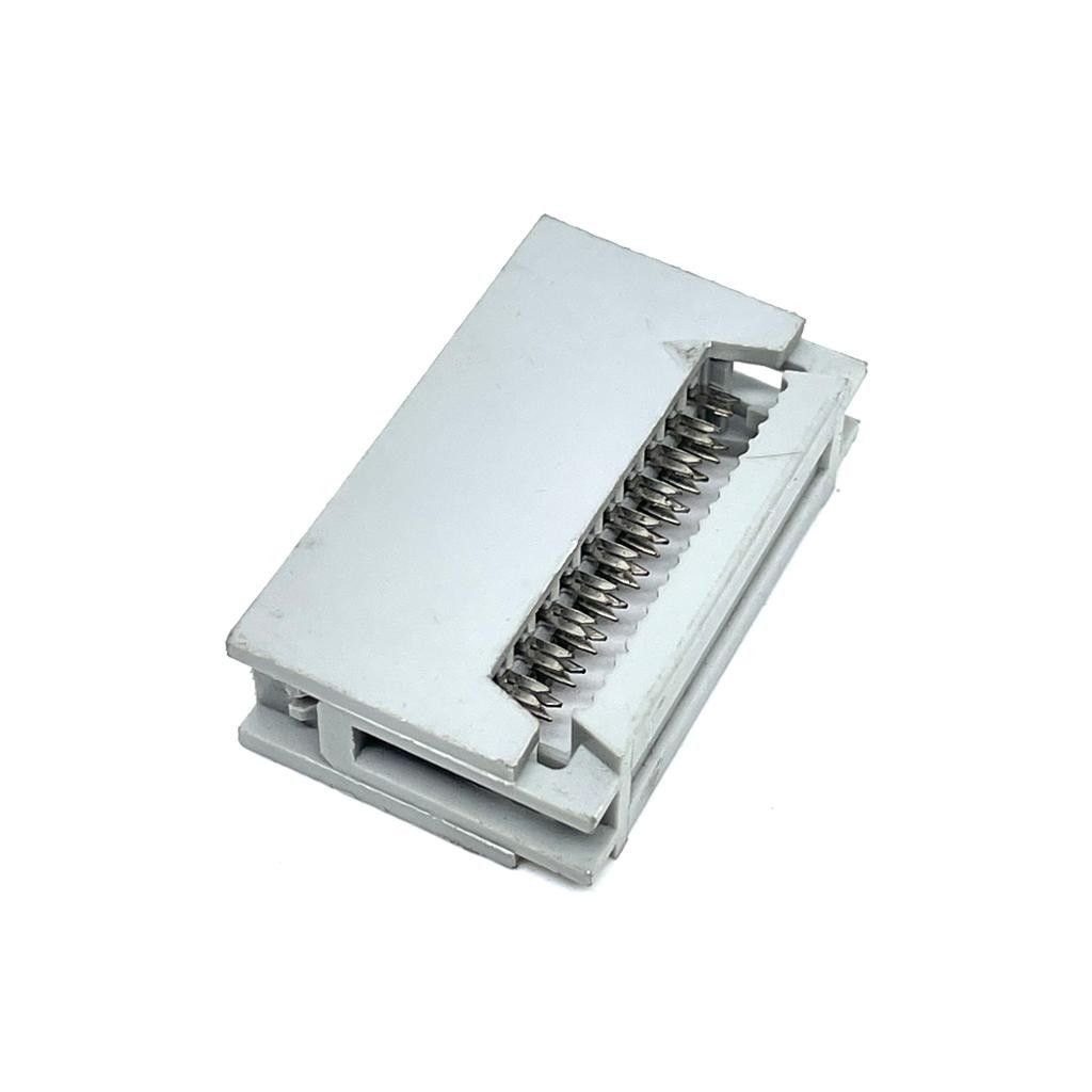 KIT COM 02 PEÇAS - CONECTOR DE BORDA DE CARTÃO FLAT CABLE IDC 20 VIAS 2X10 2,54MM CINZA CE20 TOWER