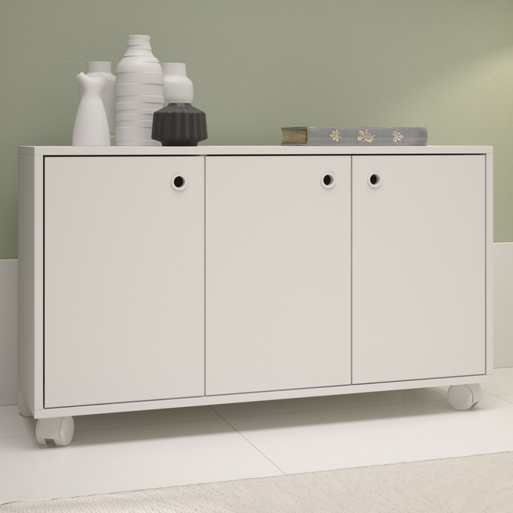 Balcão Buffet 3 Portas Bho 25-06 Branco - Brv Móveis em Oferta na Shopee