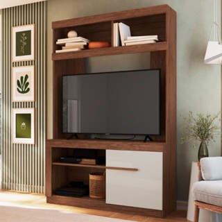 Estante para TV Até 49 Polegadas 1 Porta Wengue/Cristalo Es503 - Decibal em Oferta na Shopee