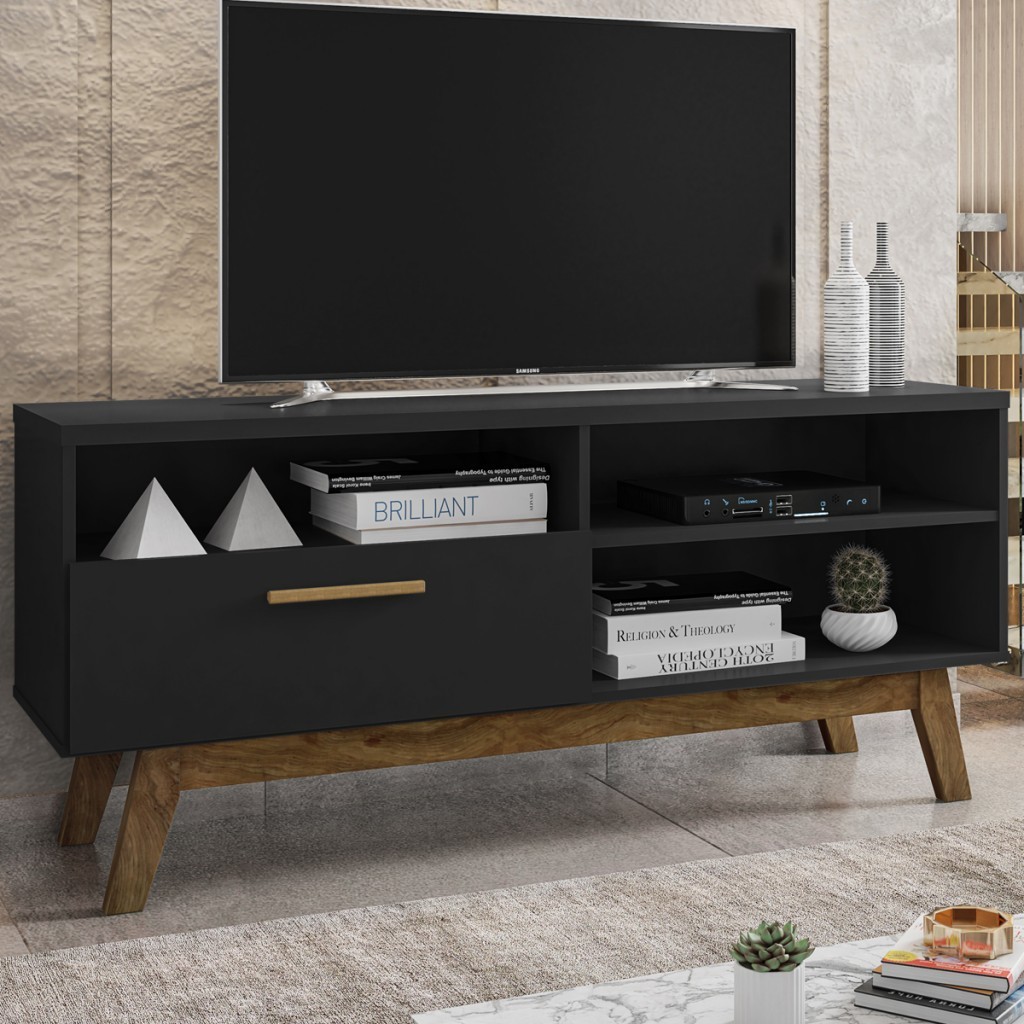 Rack Para TV Até 55 Polegadas Santorini 1 Porta - Home & Living