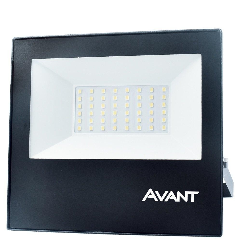 Refletor Avant LED 50W, Slim 6,5k, 3750 Lumens, Preto em Oferta na Shopee