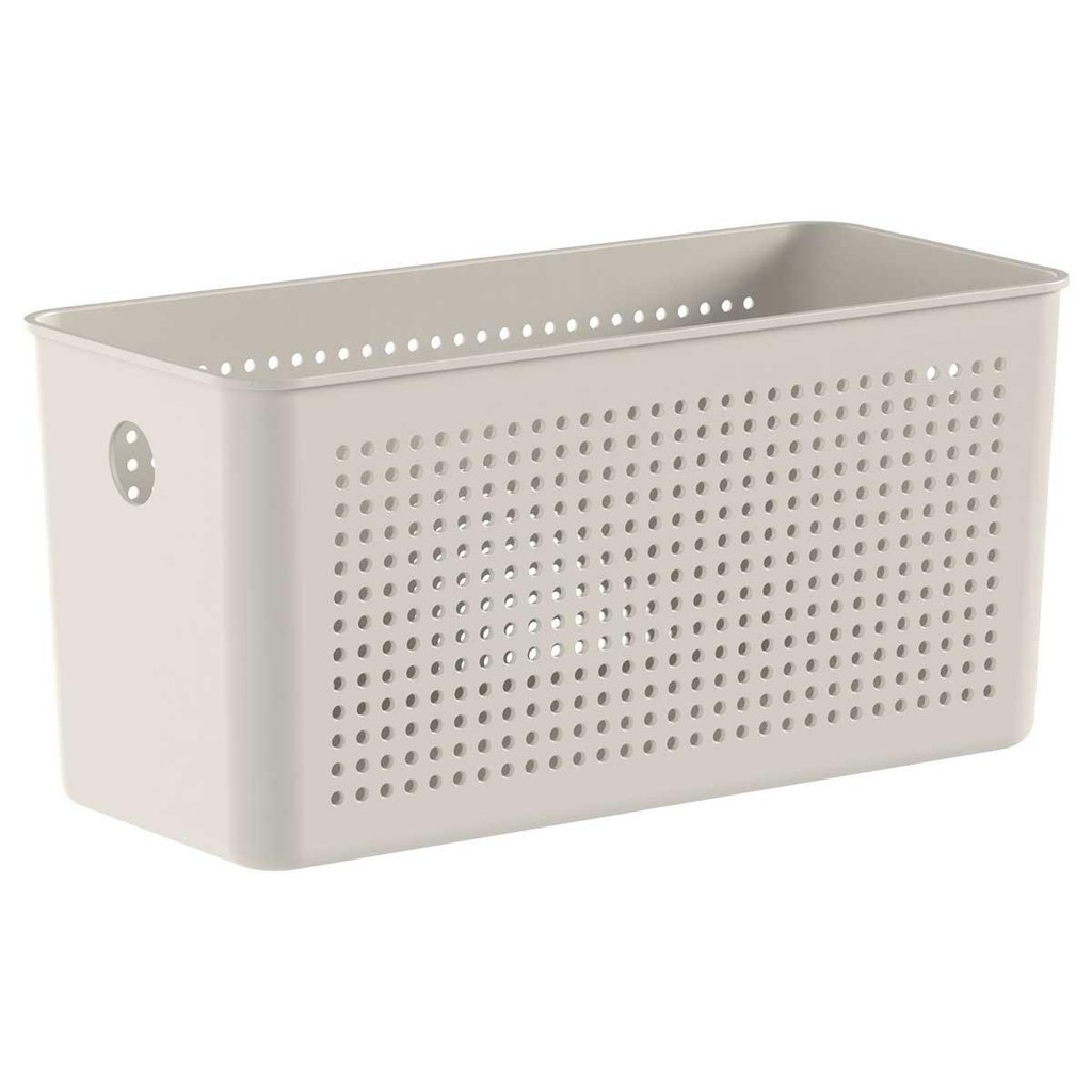 Cesto 4,2L Organizador OU Flow Bege 12cm x 13cm x 27cm