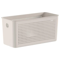 Cesto 4,2L Organizador OU Flow Bege 12cm x 13cm x 27cm