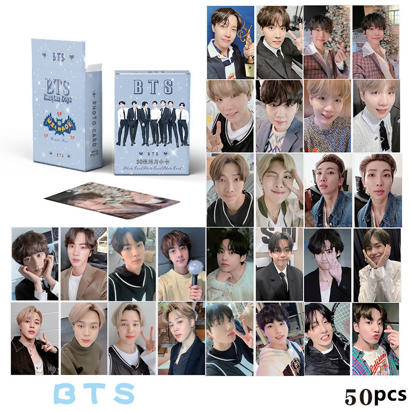 50pcs/box BT-S Photocards Album Laser Lomo Cards Bangtan Boys Kpop Collection New Arrivals