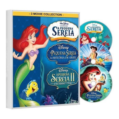 Dvd A Pequena Sereia 1 2 3 Trilogia - 3 Dvd