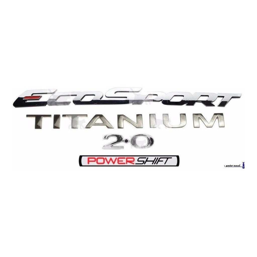 Emblemas Ecosport Titanium 2.0 Power Shift - 2013 À 2017 em Oferta na Shopee